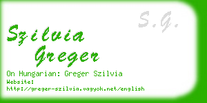 szilvia greger business card